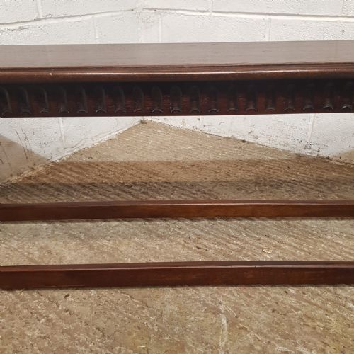 A PAIR OF ANTIQUE OAK BENCHES C1920 - ADDITIONAL PHOTO 10