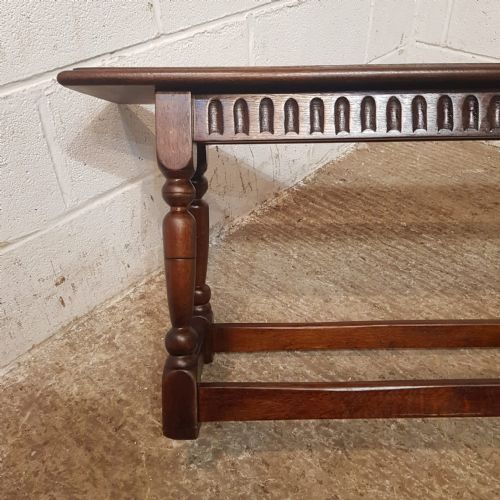 A PAIR OF ANTIQUE OAK BENCHES C1920 - ADDITIONAL PHOTO 12