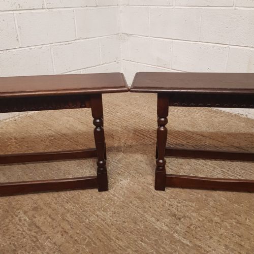 A PAIR OF ANTIQUE OAK BENCHES C1920 - ADDITIONAL PHOTO 14