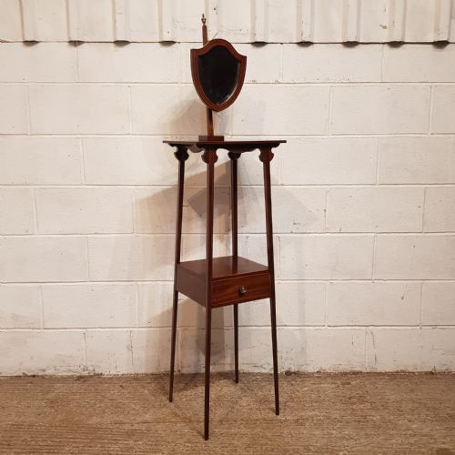 fig 2. AN EDWARDIAN MAHOGANY SHAVING STAND C1900