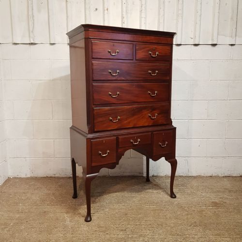 fig 1. AN EDWARDIAN MAHOGANY CHEST OF DRAWERS ON STAND C1900