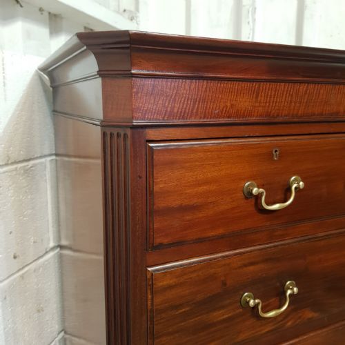 fig 2. AN EDWARDIAN MAHOGANY CHEST OF DRAWERS ON STAND C1900