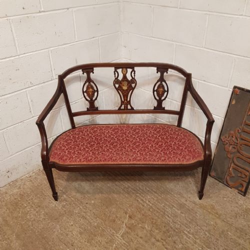An Edwardian Mahogany Salon Sofa C1900