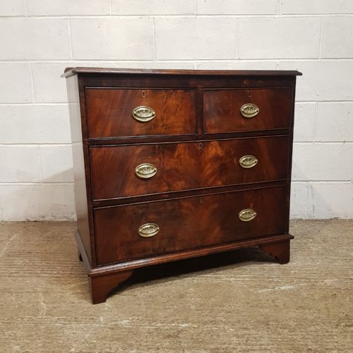 fig 1. A 3 HEIGHT MAHOGANY CHEST OF DRAWERS C1920