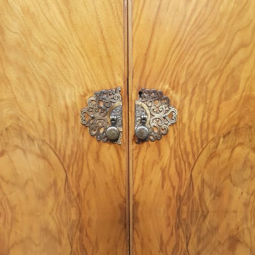 fig 2. A BURR WALNUT FITTED WARDROBE C1920