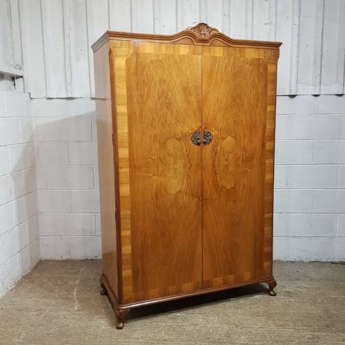 fig 1. A BURR WALNUT DOUBLE WARDROBE C1920