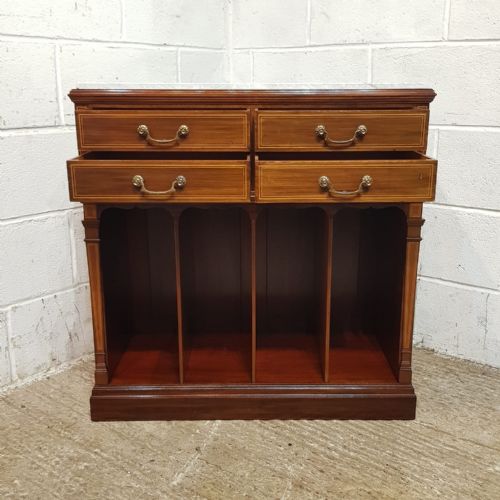 AN EDWARDIAN MAHOGANY SIDE CABINET BY COLLINSON LOCK LONDON C1900 - ADDITIONAL PHOTO 4