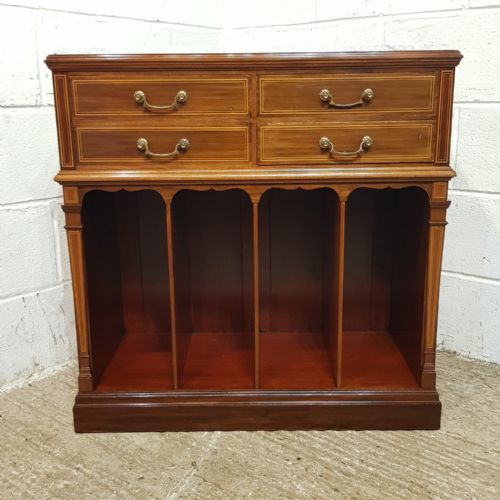 AN EDWARDIAN MAHOGANY SIDE CABINET BY COLLINSON LOCK LONDON C1900 - ADDITIONAL PHOTO 6