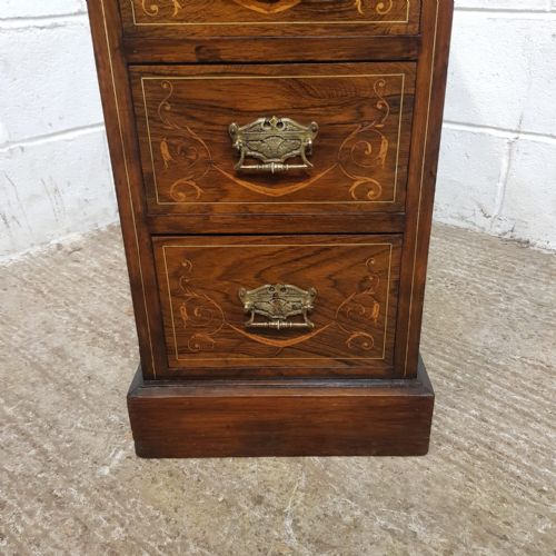 fig 2. A PAIR OF ROSEWOOD BEDSIDE CHESTS WITH MARBLE TOPS C1880
