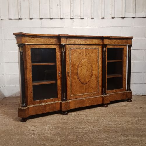 A VICTORIAN BURR WALNUT CREDENZA C1880 - ADDITIONAL PHOTO 1
