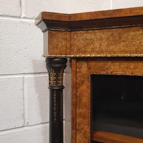A VICTORIAN BURR WALNUT CREDENZA C1880 - ADDITIONAL PHOTO 5