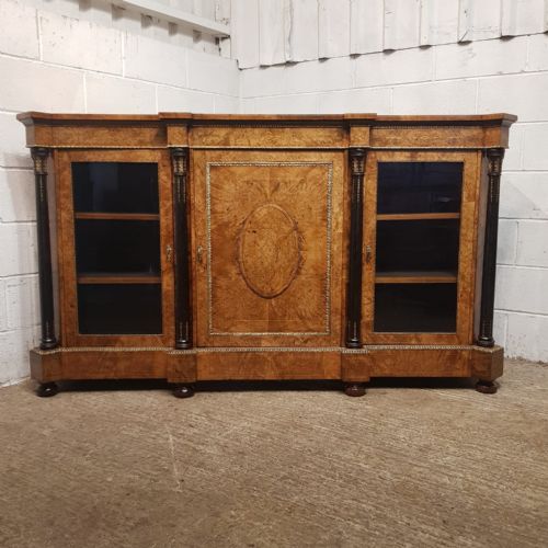 A VICTORIAN BURR WALNUT CREDENZA C1880 - ADDITIONAL PHOTO 6