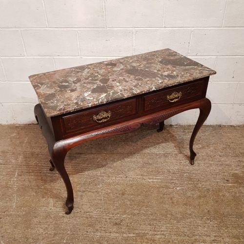 fig 2. AN ART NOUVEAU MARBLE TOPPED CONSOLE TABLE C1890