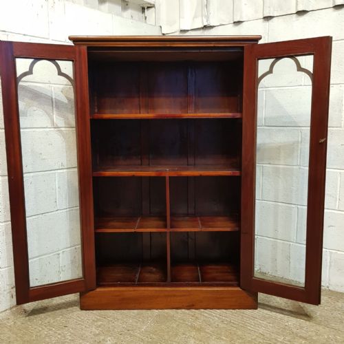 A LATE VICTORIAN GLAZED MAHOGANY BOOKCASE C1890 - ADDITIONAL PHOTO 6