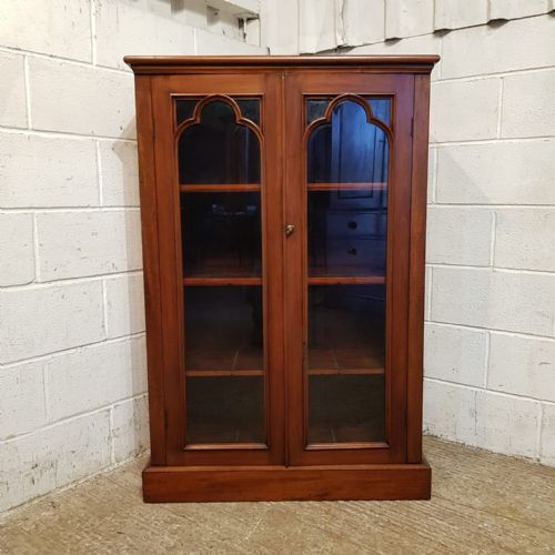 A LATE VICTORIAN GLAZED MAHOGANY BOOKCASE C1890 - ADDITIONAL PHOTO 8