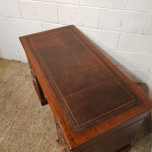fig 2. A LATE VICTORIAN MAHOGANY TWIN PEDESTAL DESK C1890