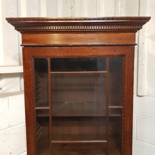 fig 2. A TALL MAHOGANY GLAZED ANTIQUE BOOKCASE C1900