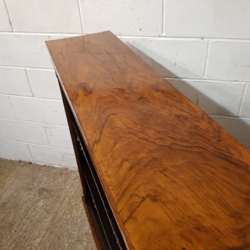 A VICTORIAN BURR WALNUT OPEN BOOKCASE C1880 - ADDITIONAL PHOTO 4