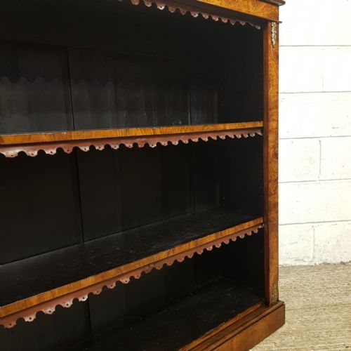 A VICTORIAN BURR WALNUT OPEN BOOKCASE C1880 - ADDITIONAL PHOTO 9