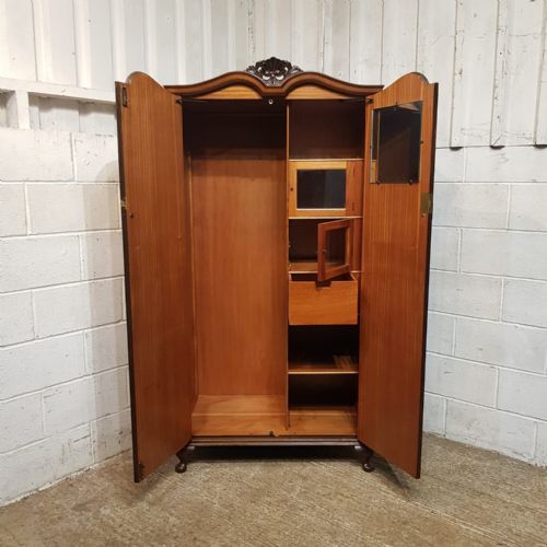 fig 2. AN ANTIQUE BURR WALNUT WARDROBE C1920