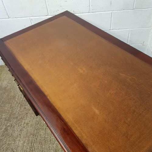 A LATE VICTORIAN LARGE MAHOGANY TWIN PEDESTAL DESK C1890 - ADDITIONAL PHOTO 5