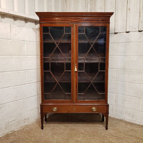 A REGENCY MAHOGANY ASTRAGAL GLAZED BOOKCASE ON STAND C1810 - ADDITIONAL PHOTO 7