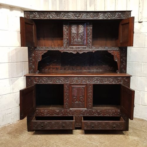 AN ORIGINAL OAK COURT CUPBOARD C1660 C1700 - ADDITIONAL PHOTO 10