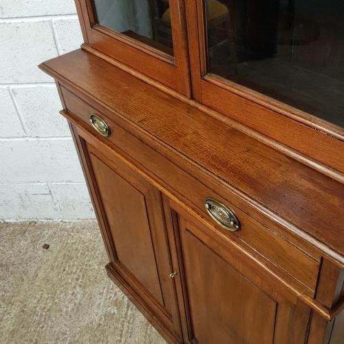 fig 2. A WALNUT LIBRARY BOOKCASE C1900