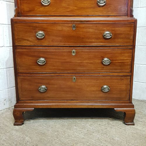 A GEORGE 3RD MAHOGANY CHEST ON CHEST C1780 - ADDITIONAL PHOTO 1