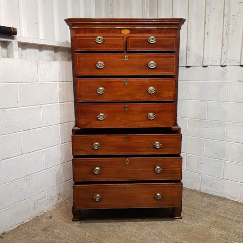 A GEORGE 3RD MAHOGANY CHEST ON CHEST C1780 - ADDITIONAL PHOTO 5