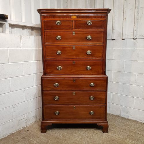A GEORGE 3RD MAHOGANY CHEST ON CHEST C1780 - ADDITIONAL PHOTO 6