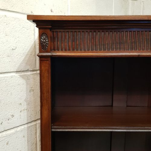 fig 2. AN EDWARDIAN MAHOGANY CHIPPENDALE STYLE OPEN BOOKCASE C1900