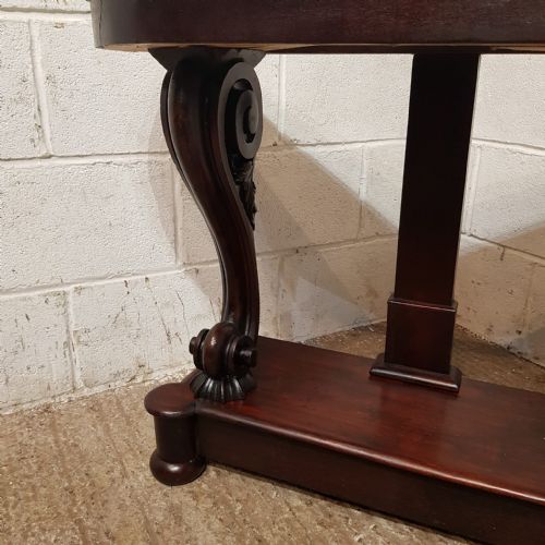 A VICTORIAN MAHOGANY MARBLE TOPPED CONSOLE TABLE C1890 - ADDITIONAL PHOTO 6