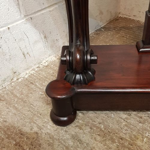 A VICTORIAN MAHOGANY MARBLE TOPPED CONSOLE TABLE C1890 - ADDITIONAL PHOTO 8