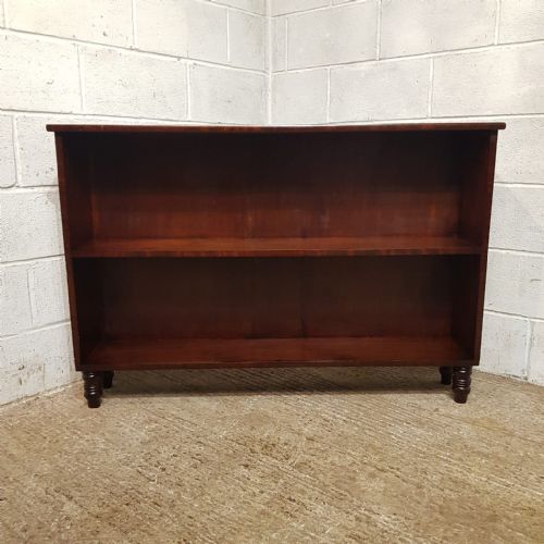 A VICTORIAN MAHOGANY OPEN BOOKCASE C1890 - ADDITIONAL PHOTO 2