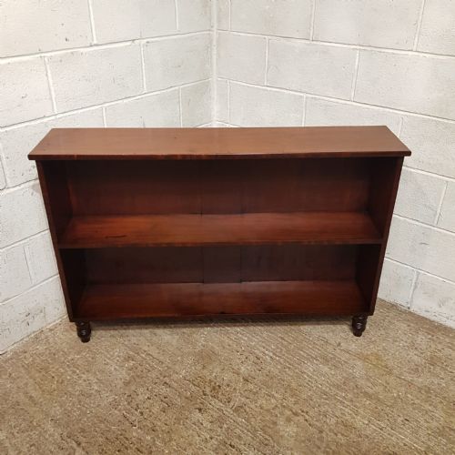 A VICTORIAN MAHOGANY OPEN BOOKCASE C1890 - ADDITIONAL PHOTO 3