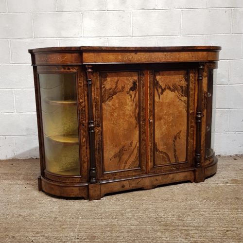 AN ANTIQUE VICTORIAN WALNUT CREDENZA C1880 - ADDITIONAL PHOTO 1