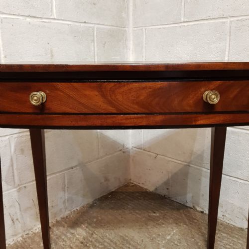 fig 2. A GEORGE 3rd MAHOGANY BOW FRONTED SIDE TABLE C1800