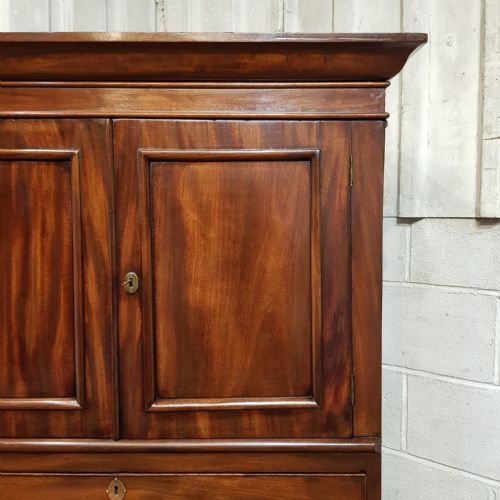 A VICTORIAN MAHOGANY SMALL LINED PRESS C1860 - ADDITIONAL PHOTO 5