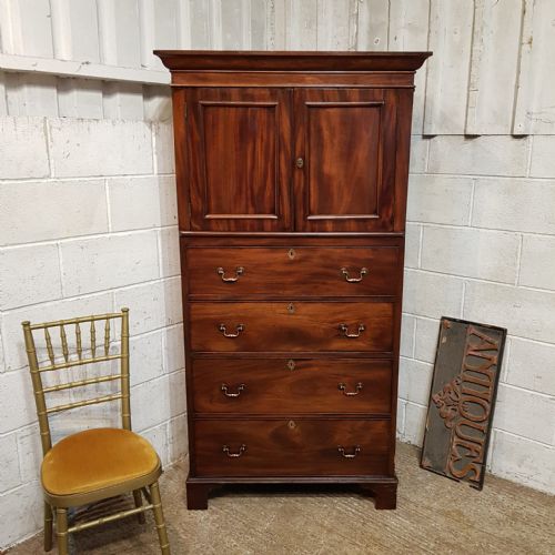 A VICTORIAN MAHOGANY SMALL LINED PRESS C1860 - ADDITIONAL PHOTO 7