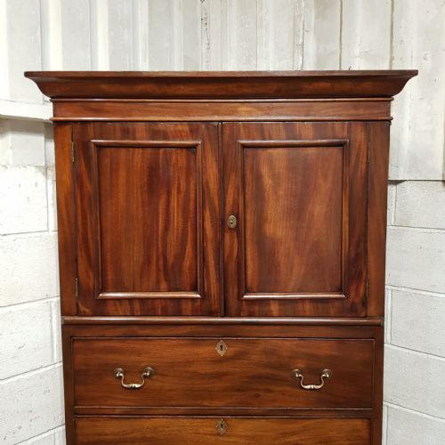 A VICTORIAN MAHOGANY SMALL LINED PRESS C1860 - ADDITIONAL PHOTO 8