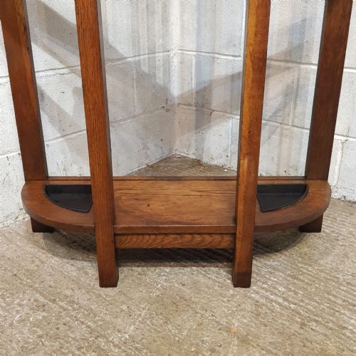 AN EDWARDIAN OAK HALL STAND C1900 - ADDITIONAL PHOTO 6