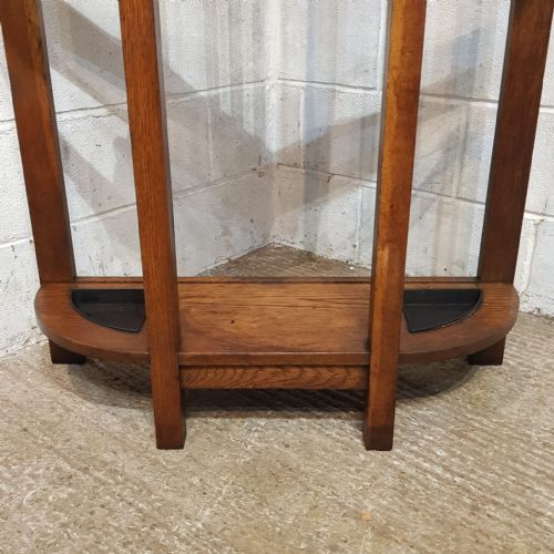 AN EDWARDIAN OAK HALL STAND C1900 - ADDITIONAL PHOTO 7
