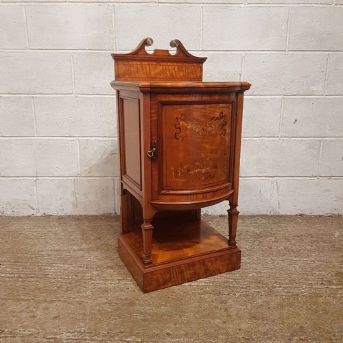 fig 1. A SHAPLAND AND PETTER SATINWOOD BEDSIDE CABINET C1880