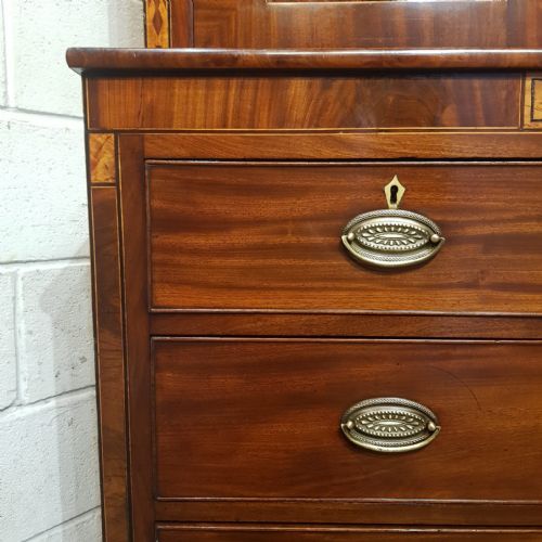 A GEORGE 3RD MAHOGANY CUPBOARD ON CHEST C1790 - ADDITIONAL PHOTO 13