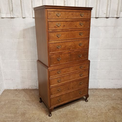 fig 1. A WALNUT CHEST ON CHEST C1920
