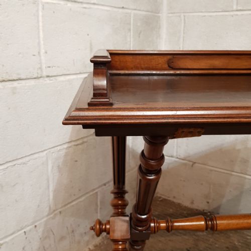 AN ANTIQUE WALNUT BUTLERS TRAY ON ORIGINAL STAND C1890 - ADDITIONAL PHOTO 3