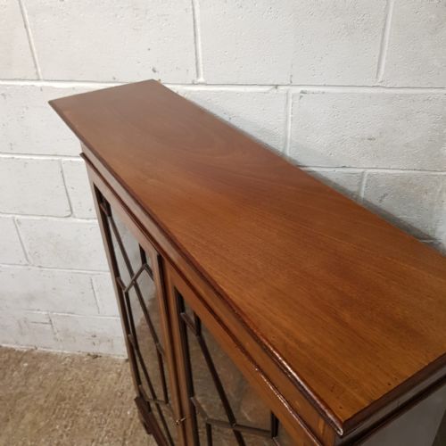 AN EDWARDIAN ASTRAGAL GLAZED BOOKCASE C1910 - ADDITIONAL PHOTO 5