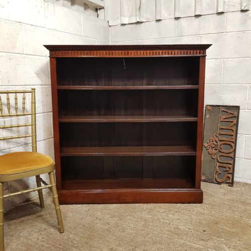 A Victorian Walnut Open Bookcase C1880