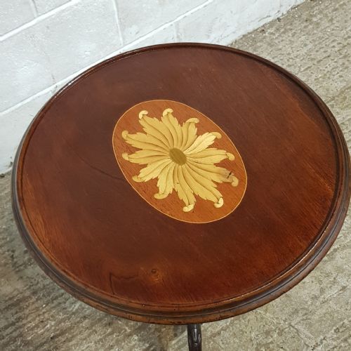 A VICTORIAN MAHOGANY ROUND DISH TOPPED TRIPOD TABLE C1880 - ADDITIONAL PHOTO 6